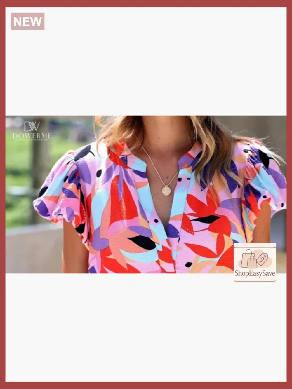 Puffy Sleeve V-Neck A-Line Mini Babydoll Dress Floral Print Boho Chic - Picture 7 of 7